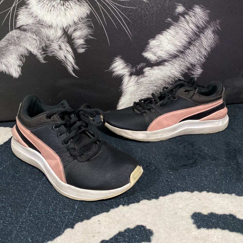Puma Adela 369086-04 Athletic Sneaker Girls 4.5C Black Textile Cushioned Casual